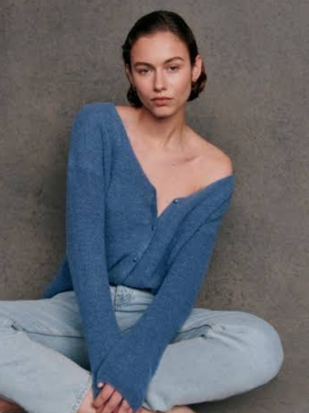 Sezane Barry V-Neck Cardigan